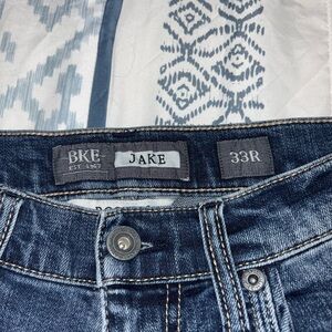 BKE Men's Bootcut Jeans - Dark Blue